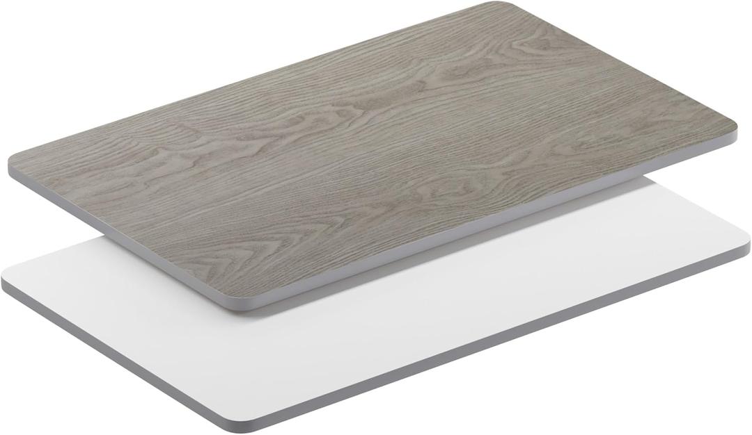 Flash Furniture Glenbrook 30" x 48" Rectangular Table Top with White or Gray Reversible Laminate Top