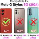 Case Wallet for Motorola Moto G Stylus 5G 2024, Butterfly | with 3 Card Slots, Kickstand, Magnetic Closure, Shockproof Protective Flip Cover