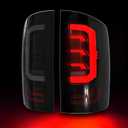 Daikokuya Sequential Ful Led Tail Lights for 2003 2004 2005 2006 Dodge RAM 1500 2500 3500, 2002 RAM 1500 Starting Animated Tail Light Assembly，Brake, Dynamic Turn Signal, Reverse Light【Smoked】