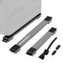 LUCKUP Heavy Duty Appliance Rollers W/Crowbar, Extendable Washing Machine Stand Furniture Rollers Mobile Fridge Base Furniture Sliders for Refrigerators Washer and Dryer Support 660 lbs, Black