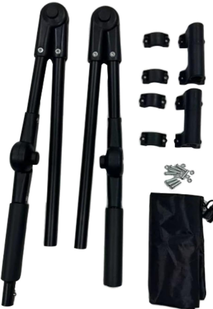 ‎Folding Wagon Push Handle Attachment Foldable Push Pull Bar Replacement for Camping Grocery Carts Garden Carts Accessories