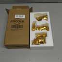 AOMOONOA Resin Gold Bunny Decor Rabbit Figurines, Small Easter Bunny Figurine Set of 3, Easter Rabbit Statues for Spring Tabletop Decor