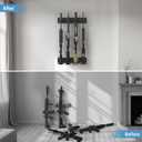 Heavy Duty Steel Gun Rack - Wall Mount, Adjustable 4/8/12 Slot Indoor Gun Racks, Securely Display Shotgun & Rifle
