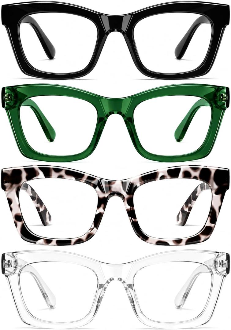CCVOO Stylish Reading Glasses for Women, Stylish Eyeglasses, Blue Light Readers, Cheaters