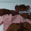 fun shack Cowgirl Outfit Kids Costume, Girls Cowgirl Dress for Parties, Western Themed Dress Up for Children (Medium, Brown)