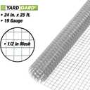 YARDGARD 1/2 Inch Mesh Welded Wire Fence Hardware Cloth 24 in. x 25 ft. 19 Gauge Galvanized Steel for Chicken Coops | Garden Protection | Bird and Rabbit Enclosures