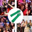 Halloween Claw Gloves with Nails Long Finger Scary Paw Gloves for Women Cosplay Costume Accessories