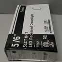 Amico 4 Pack 5/6 inch 5CCT LED Recessed Lighting, Dimmable, 12.5W=100W, 950LM, 2700K/3000K/4000K/5000K/6000K Selectable, Retrofit Can Lights with Baffle Trim, IC Rated - ETL & FCC, Black