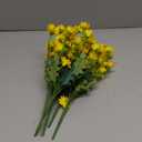 Artificial Sunset Mums, Funsdecor Mums, Artificial Outdoor Sunset Flowers - UV Resistant,Waterproof, Windproof, Fake Fall Flower Daisy with Eucalyptus, Look Real, Full, Vibrant (5 Bundle Yellow)