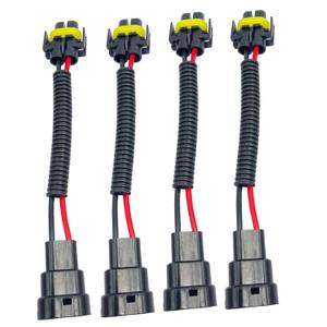 4pcs 9006 9005 to H11 H8 Retrofit Wiring Harness Plug Extension Conversion Cable Wire Connector Adapter Headlight Fog Lights Wiring Harness Plug