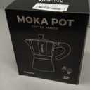 Mongdio Stovetop Espresso Maker Moka Pot, Cuban Coffee Maker Stove top coffee maker Moka Italian Espresso Greca Coffee Maker Brewer Percolator, 6 Espresso Cups, 10 oz - Red