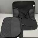 Seat Back Protectors for Kids, Car Kick Mats for Back of Front Seats with Large Pocket Organizer, Waterproof, Protects Against Dirt, Scuffs & Scratches, Fits Most Vehicles, 2PCS (Black)