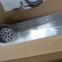 SaniteModar Linear Shower Drain, Linear Drain 36 inch with Tile Insert 2 in 1 Panels, AISI 304 Stainless Steel Brushed Shower Floor Drain with Adjustable Feet and Hair Catcher