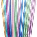 10 Pairs Knitting Needles Kit, Straight Single Pointed Knitting Needle Aluminum Sweater Knitted Needle in 10 Sizes for Handcraft Sewing Making Accessories