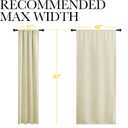 NICETOWN Blackout Curtains for Living Curtains, Room Darkening Window Curtain Panels, Easy-Care Solid Thermal Insulated Draperies/Drapes for Daughter Room (Beige, 2 Panels, 42 by 63)