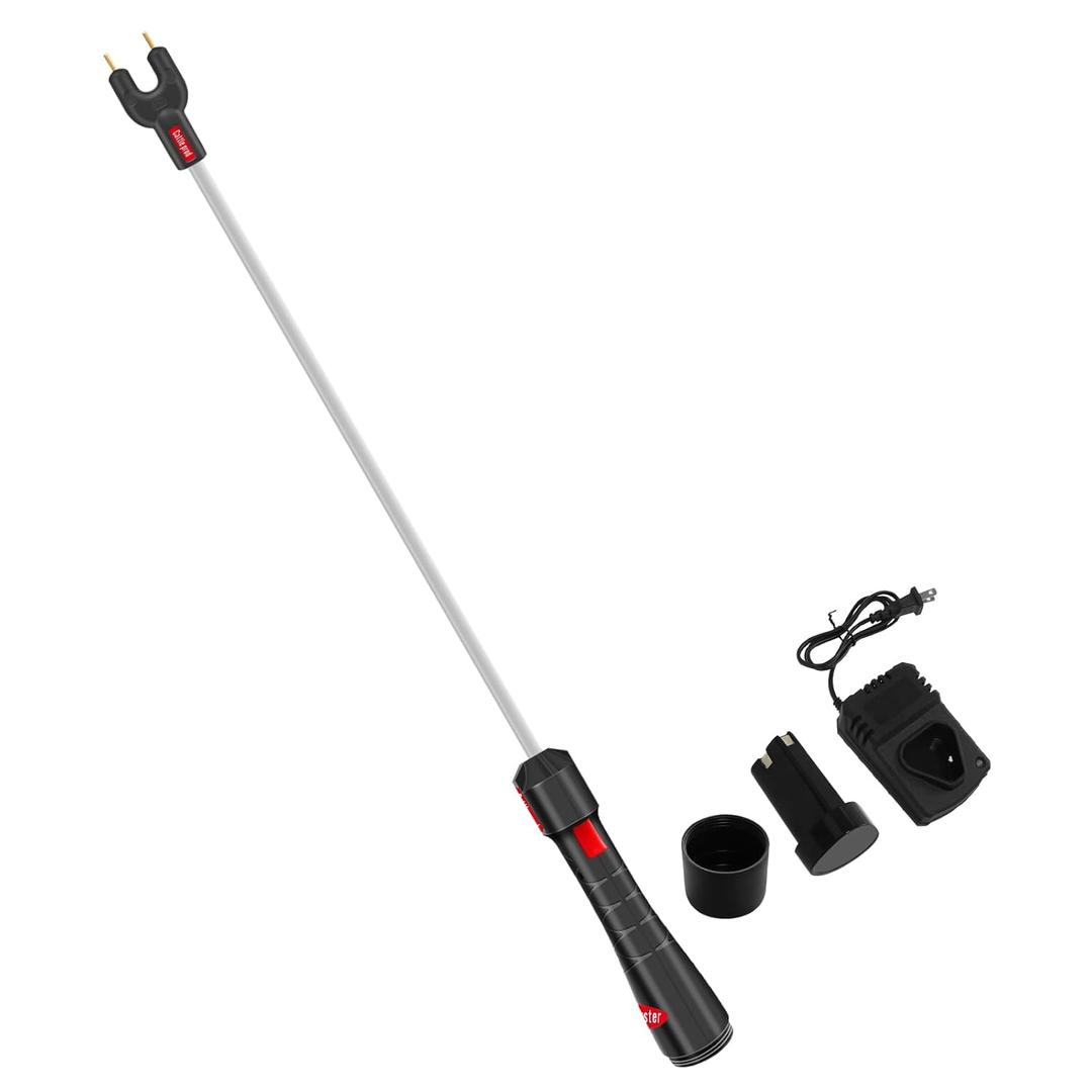 Rechargeable Livestock ProdWaterproof Electric Cattle ProdDrive Animals Without Harming Hot Shot Cattle Prod2200MAH Ultra-Long StandbyBendable Cattle Prod for Dog Cow Pig Sheep(Total 34 INCH)