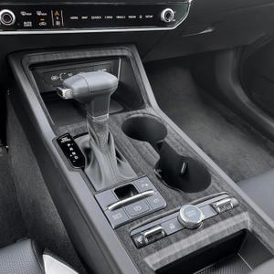 Gear Shift Panel Cover Interior Trim Compatible with Kia K5 2026 Accessories (Wood Grain)