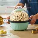 Elite Gourmet EPM145M 18-cup Hot Oil Stirring Popcorn Popper w/Measuring Cap & Reversible Serving Bowl & Butter Melting Tray, Great for Parties, Movie Night, Anytime Snack, Safety ETL Approved, Mint