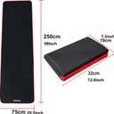 Exercise Mat for AB Roller AB Mat Thin, Long Foldable Gym Mats for Home Gym, Indoor and Out door exercises, Black Picnic Mat for One Person,99'x29'