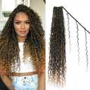 Boho Faux Locs Crochet Hair 24 Inch Goddess Locs 8 Packs Boho Soft Loc Hair with Curly Ends Pre-looped Long Bohemian River Locs Crochet Hair for Black Women(24Inch,T27)