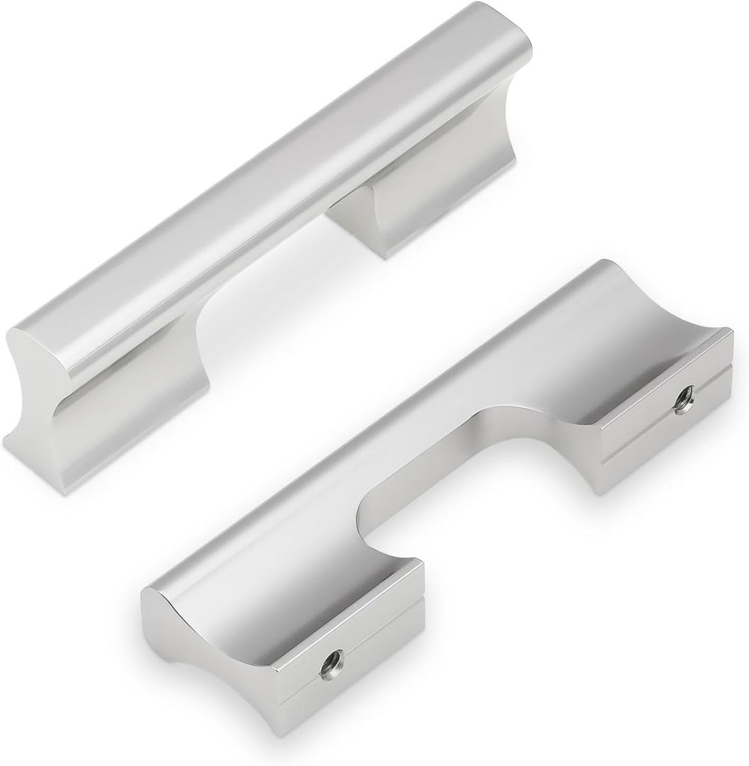 10 Pack 3 Inch Brushed Satin Nickel Kitchen Cabinet Handles Cabinet Pulls Sliver Drawer Pulls Kitchen Cabinet Hardware Handles Dresser Handles (3'' Hole Center(76mm))