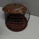 Kingsyard Squirrel Proof Suet Feeder, Cage Bird Feeders for Outdoors Hanging, All Metal, Double Suet Cake Capacity, Tray & Weatherproof, Brown