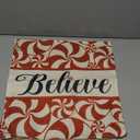 Fahrendom Merry Christmas Tree Decorative Throw Pillow Cover 16 x 16 Set of 4, Xmas Red Candy Canes Porch Patio Outdoor Pillowcase, Winter Holiday Holly Jolly Gifts Cushion Case Home Decor