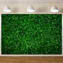 Grass Wall Photography Backdrop 10x8ft Nature Summer Green Leaves Greenery Backdrop for Graduation Birthday Party Banner Outdoorsy Theme Decor Newborn Baby Shower Photo Shoot Props