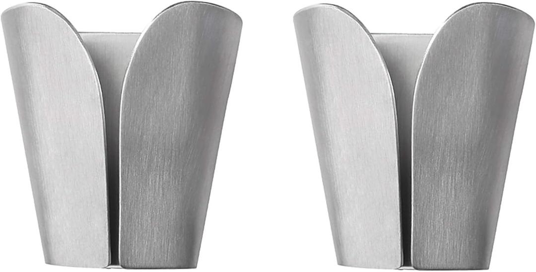 KES Kitchen Towel Hooks Self Adhesive Dish Towel Holder Hand Towel Hook Hanger Rustproof Stainless Steel Brushed Finish 2 Pack, AH7201-2-P2
