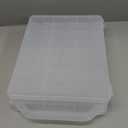 46 Grids Sewing Organizer, Double Sided Thread Box Storage, Portable Clear Plastic Organizer Box for Embroidery and Sewing Threads, Embroidery Floss, Crafts, Small Toys (Clear)