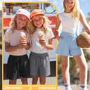 JoyMotion 3 Pack Girls Athletic Shorts, 3-Color, 7-8 Years