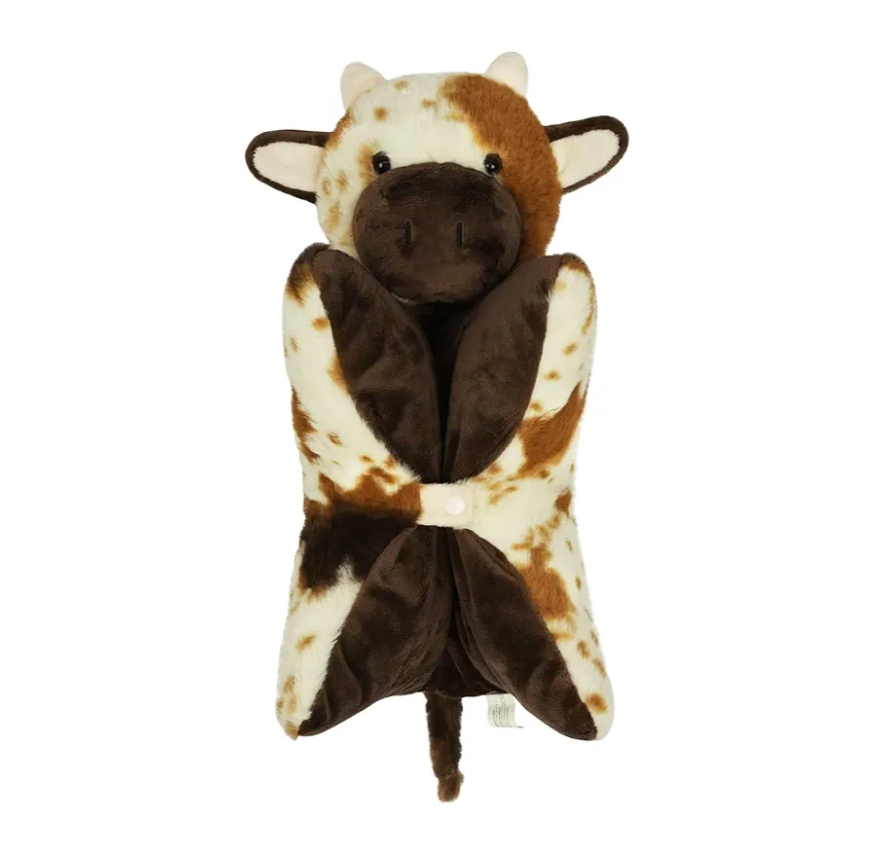 PINKPEACH 15’‘ Cute Cow Stuffed Animal Pillow - Washable Plush Toy for Kids & Adults, Multi- Purpose Plush Pillow for Sleep, Play, Travel & Decor, Gift for Boys & Girls Age3+
