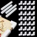 32Pcs Picture Frame Foam Corner Protectors for Moving - U-Channel Foam Edge for Photo Mirror Art Furniture Packing, L-Shaped Cushioning for Artwork