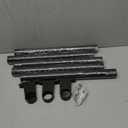 Industrial Stair Railing Metal Hand Rails for Indoor Stairs Wall Mount Staircase Handrails 1.5" Pipe Stair Handrail for Steps Black Aluminum Stairway Railing for Outdoor & Indoor Stairs 6.6ft