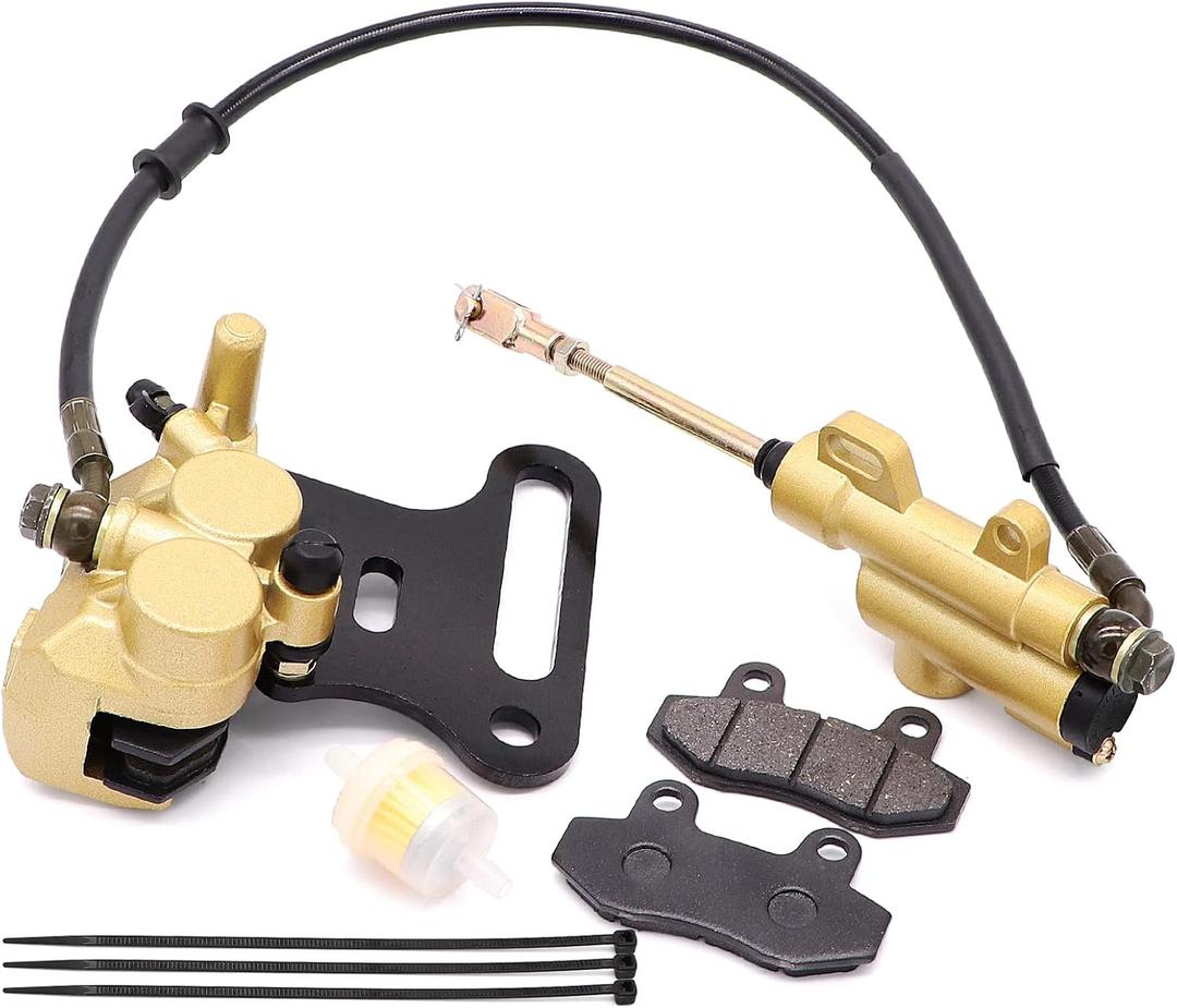 Hydraulic Rear Disc Brake Caliper Caliper Compatible with 70cc 90cc 110cc 125cc 140cc 150cc SSR Baja apollo Taotao Coolster Roketa SDG 107 Pitster Pro Atomik Sikk Chinese Pit Dirt Bike(12mm)