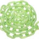 Glow in The Dark Halloween Chain Simulated Luminous Chain Plastic Glowing Props for Halloween Masquerade Haunted House Party Decorations