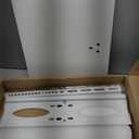 Rfiver Swivel Floor TV Stand with Mount for 32-60 inch TVs up to 88 lbs, Height Adjustable Tall TV Stand with Wood Base, Saving Space Design for Bedroom, Living Room and Corner, White