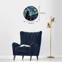Ansouyi Round Wall Clock Battery Operated Clocks Wallclock 10 Inch, Starry Night and Black Cat Silent Non Ticking Wall Clock for Living Room,Kitchen,Home,Bathroom,Bedroom,Office or School