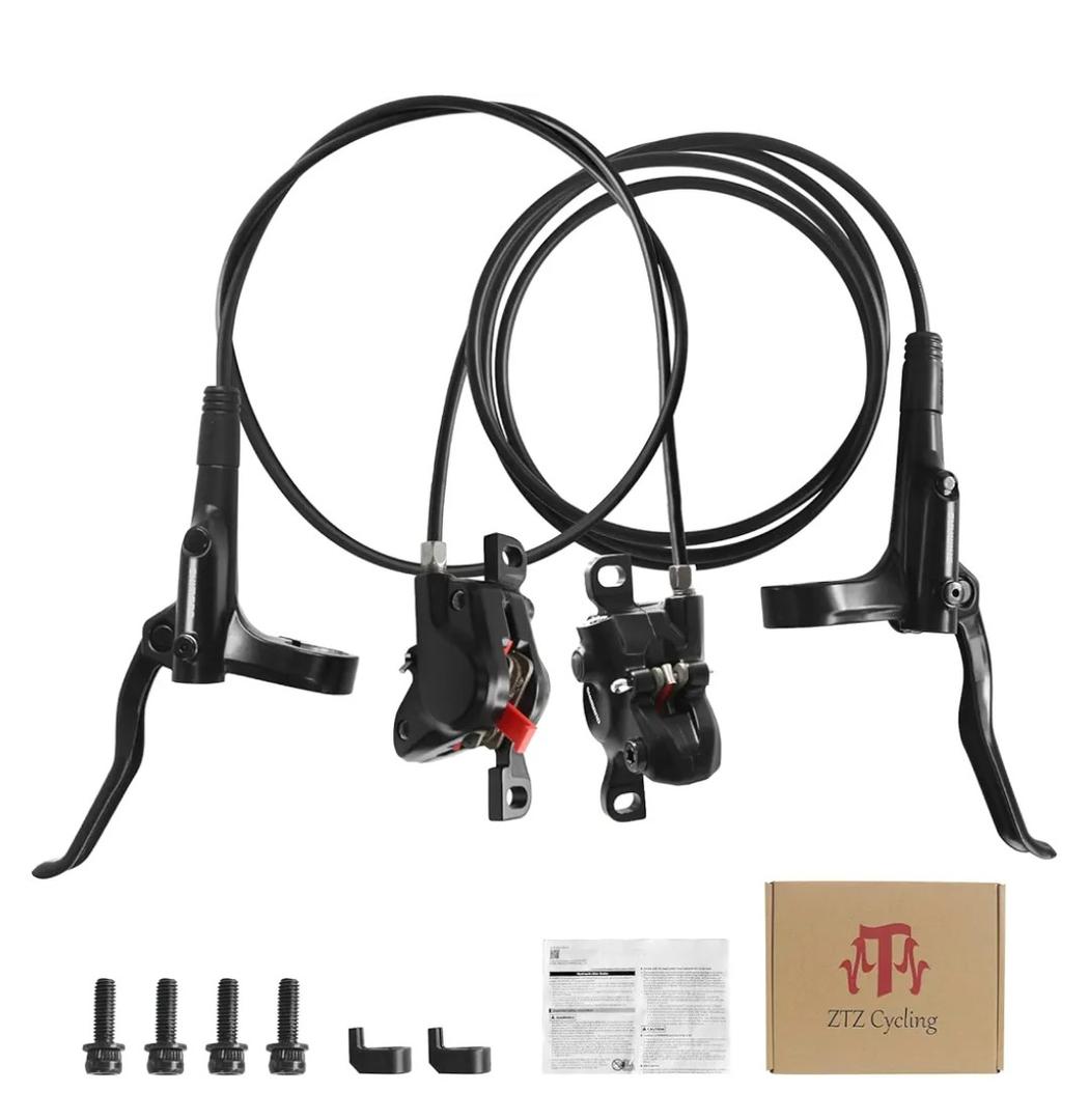 BR-BL-MT200 MTB Hydraulic Disc Brakes Set Left Front 800mm Right Rear 1550mm Mountain Bike Hydraulic Brake Mountain Bike Bicycle Disc Brake 2 Piston