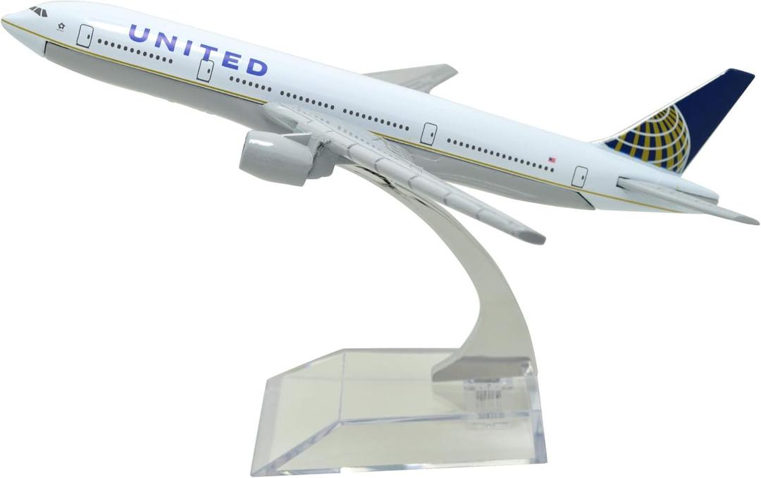 TANG DYNASTY(TM) 1:400 16cm B777 United Airlines Metal Airplane Model Plane Toy Plane Model