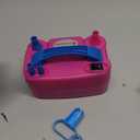 IDAODAN Electric Balloon Pump, Portable Electric Balloon Blower Machine Balloon Air Pump Dual Nozzle Rose Red 110V 600W Balloon Inflator for Party Decorations