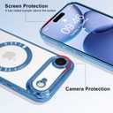OOK Magnetic Case Made for iPhone Air 6.5 Inch [Compatible with MagSafe] Soft TPU Anti-Scratch Shockproof Protective Phone Cover Slim Clear Case for Women Men - Blue