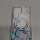 i-Blason for Samsung Galaxy S25 Ultra Case MagSafe with Built-in Screen Protector [Support Fingerprint ID & Wireless Charger] Full-Body Slim Style Magnetic Phone Case for S25 Ultra, BlueFly