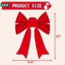 Bomivix Christmas Bows - 12Pcs Christmas Red Velvet Bows 9''x13'' Packaged in a Box, Perfect for Gift Wrapping, Tree, Wreath, Gifts & Home Christmas Decorations