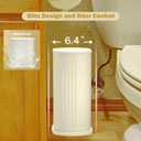 Steel Small Bathroom Trash Can with Lid Press Top 9L/2.4 Gallon Dog Proof Wastebasket with Removable Liner Bucket,Slim Bathroom Garbage Can Bin Under Desk/Sink Bedroom,Living Room,Office,Diaper