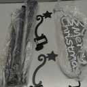 Christmas Garland Hanger for Front Door Adjustable 34-48 Inch, Over The Door No Drill Garland Holder with Heavy Duty 22lb Capacity, Includes Merry Christmas Sign for Outdoor Holiday Decor