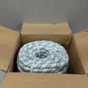 3/4 Inch x 150 Feet Braid Polyester Rope, Arborist Bull Rope for Tying Goods, Rigging, Swing (White/Gray/Blue)