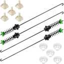 Updated W11130362 WTW5000DW2 WTW5000DW3 Washer Suspension Rod Kit by Blutoget-Fit for Whirlpool Kenmore Washer WTW5000DW0 MVWC565FW0 11022352510- Replaces W10594080 W10735786 W10748956 W10780040