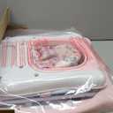 Foldable Baby 5-in-1 Activity Walker - Rocker, Activity Center, Bouncer, Seat Walker, Push Walker - Adjustable Speed Rear Wheels and Height Toys Ages 6-18 Months(Pink)