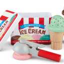 Melissa & Doug Scoop and Stack Ice Cream Cone Magnetic Pretend Play Set, Multicolor - FSC Certified